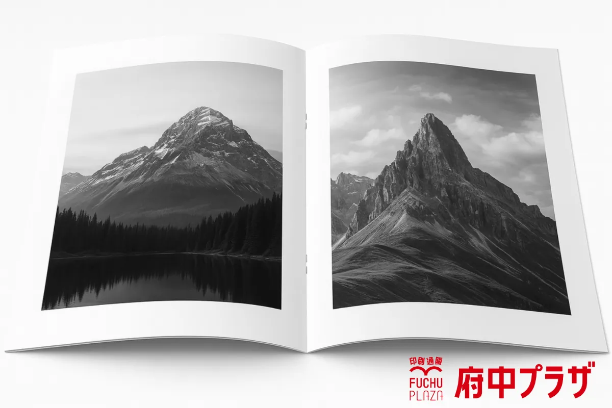 モノクロ中綴じ冊子 印刷サンプル1